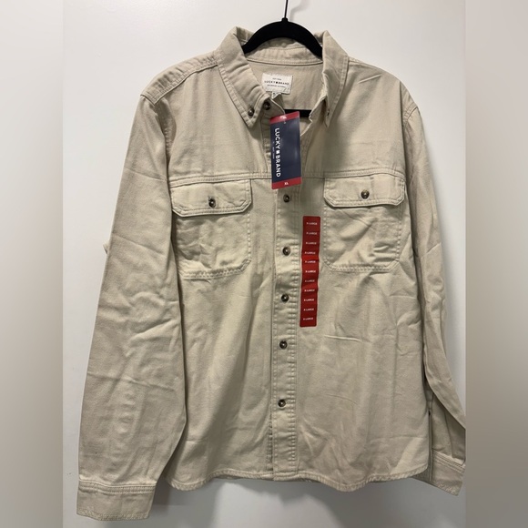 Lucky Brand Khaki Button-Up Shirt - Picture 1 of 5